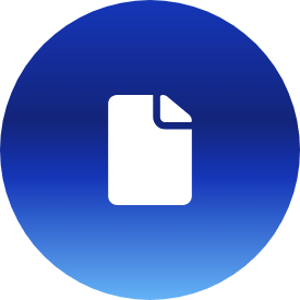 blue circle with paper icon